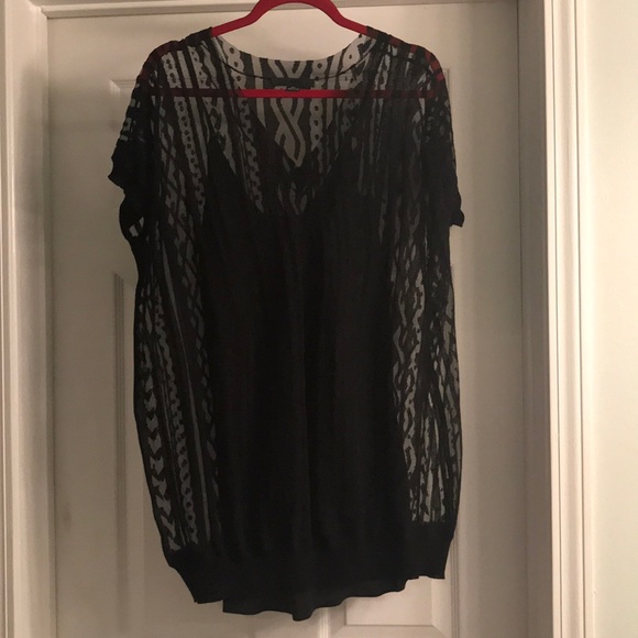 Alexander Wang black sheer overlay dress tunic - Picture 1 of 5